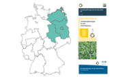 Eine Karte zum Beratungsgebiet Nord-Ostdeutschland und dazugehörige Flyer